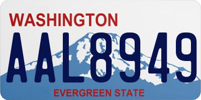 WA license plate AAL8949