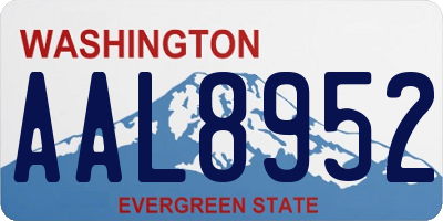 WA license plate AAL8952