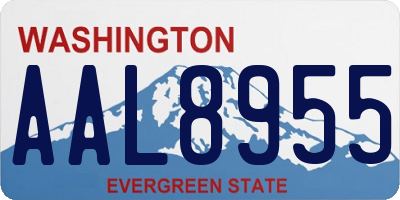 WA license plate AAL8955