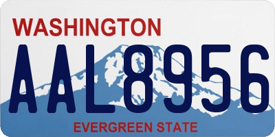 WA license plate AAL8956
