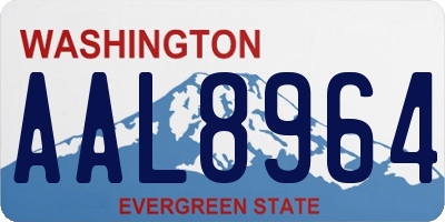 WA license plate AAL8964