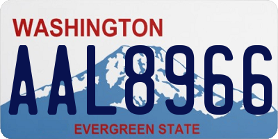 WA license plate AAL8966