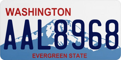WA license plate AAL8968