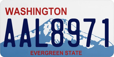 WA license plate AAL8971