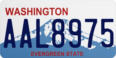 WA license plate AAL8975