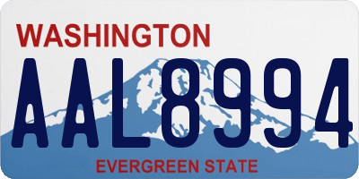 WA license plate AAL8994