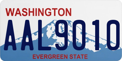 WA license plate AAL9010