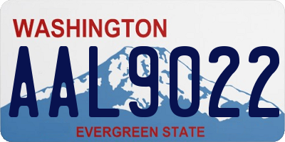 WA license plate AAL9022