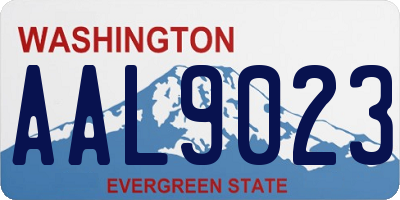 WA license plate AAL9023
