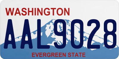 WA license plate AAL9028