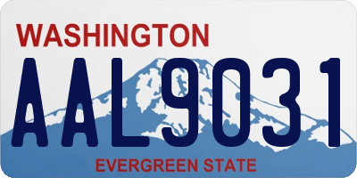 WA license plate AAL9031