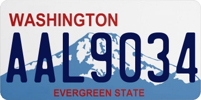 WA license plate AAL9034