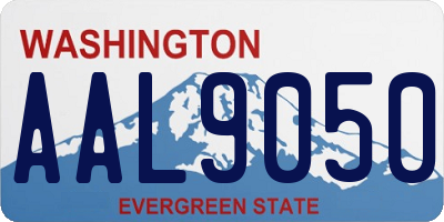 WA license plate AAL9050