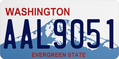 WA license plate AAL9051