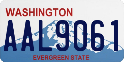 WA license plate AAL9061