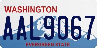 WA license plate AAL9067