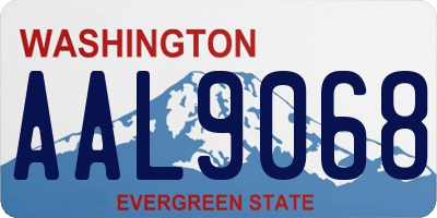 WA license plate AAL9068