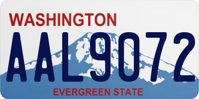 WA license plate AAL9072