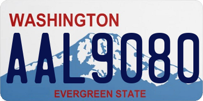 WA license plate AAL9080