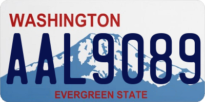 WA license plate AAL9089