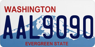 WA license plate AAL9090