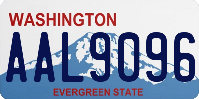 WA license plate AAL9096