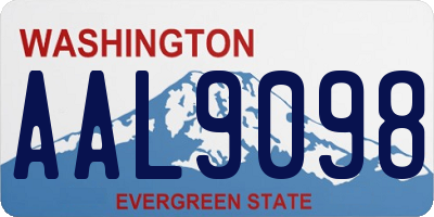 WA license plate AAL9098