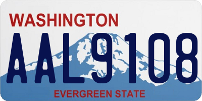 WA license plate AAL9108