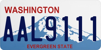 WA license plate AAL9111