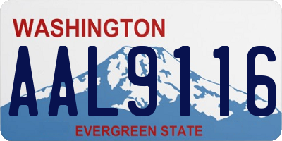 WA license plate AAL9116