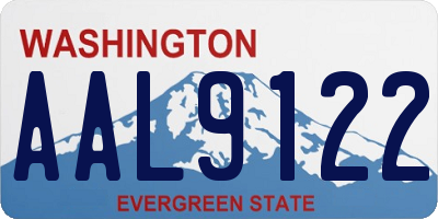 WA license plate AAL9122