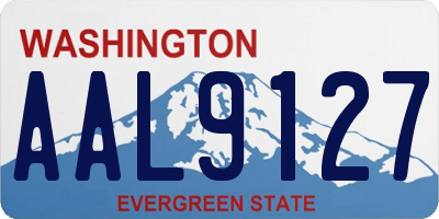 WA license plate AAL9127
