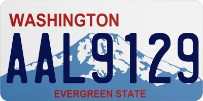 WA license plate AAL9129