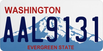 WA license plate AAL9131