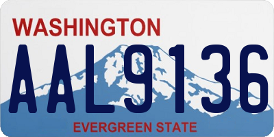 WA license plate AAL9136