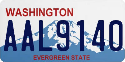 WA license plate AAL9140