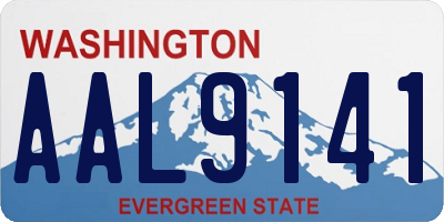 WA license plate AAL9141