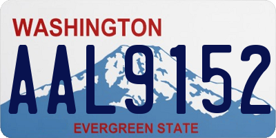 WA license plate AAL9152