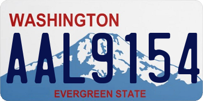 WA license plate AAL9154