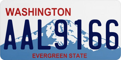 WA license plate AAL9166