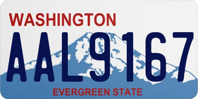 WA license plate AAL9167