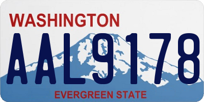 WA license plate AAL9178