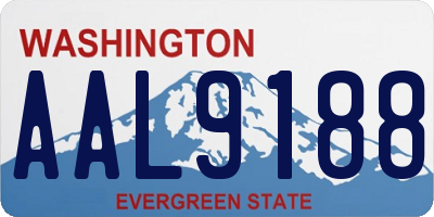 WA license plate AAL9188