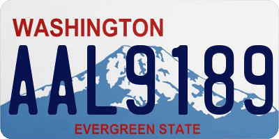 WA license plate AAL9189