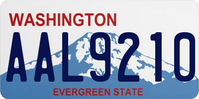 WA license plate AAL9210
