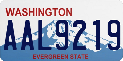 WA license plate AAL9219