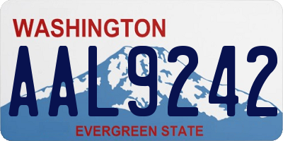 WA license plate AAL9242