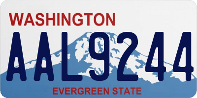WA license plate AAL9244