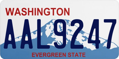 WA license plate AAL9247