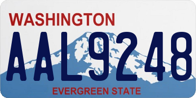 WA license plate AAL9248